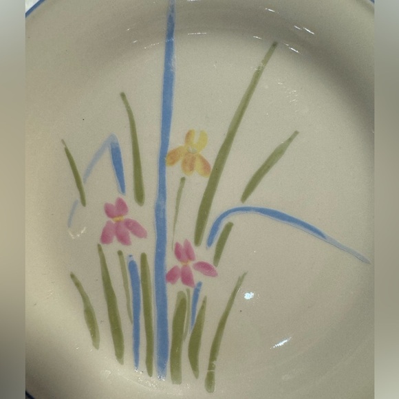 Sango Other - Vintage Iris Dessert Salad Plate "Pastels” by Sango Stoneware Flowers # 8496